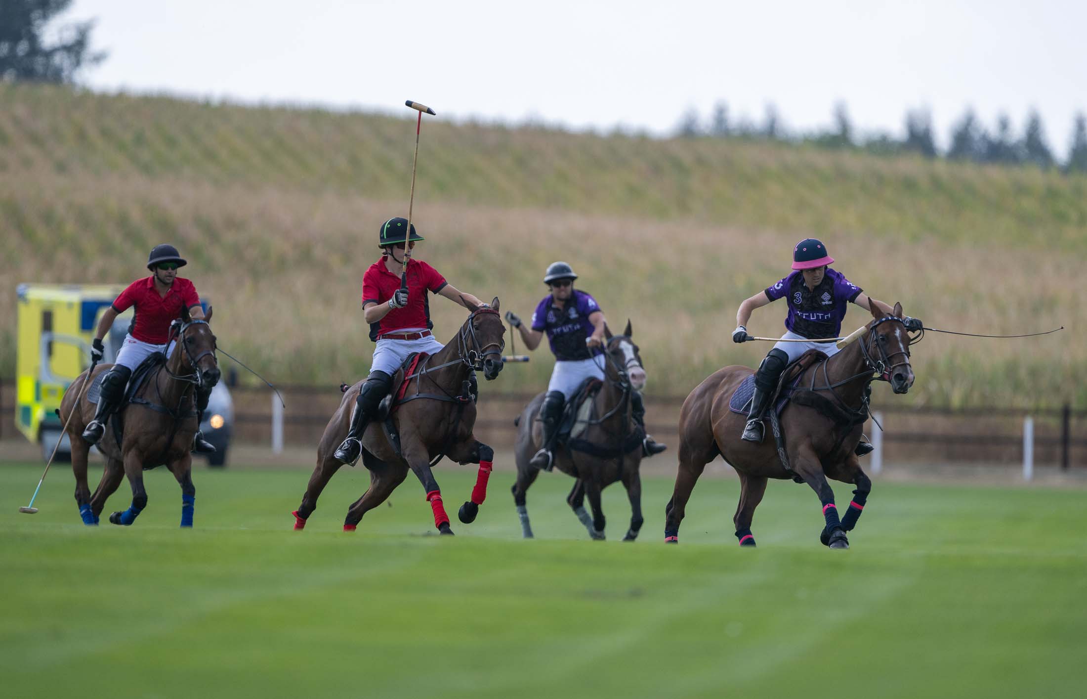 Mono Polo players galloping down the field at Lodsworth